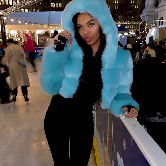 Alphaplex Jackets & Blazers - Fur Coat with Hood